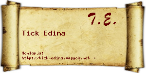 Tick Edina névjegykártya