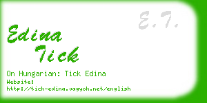 edina tick business card
